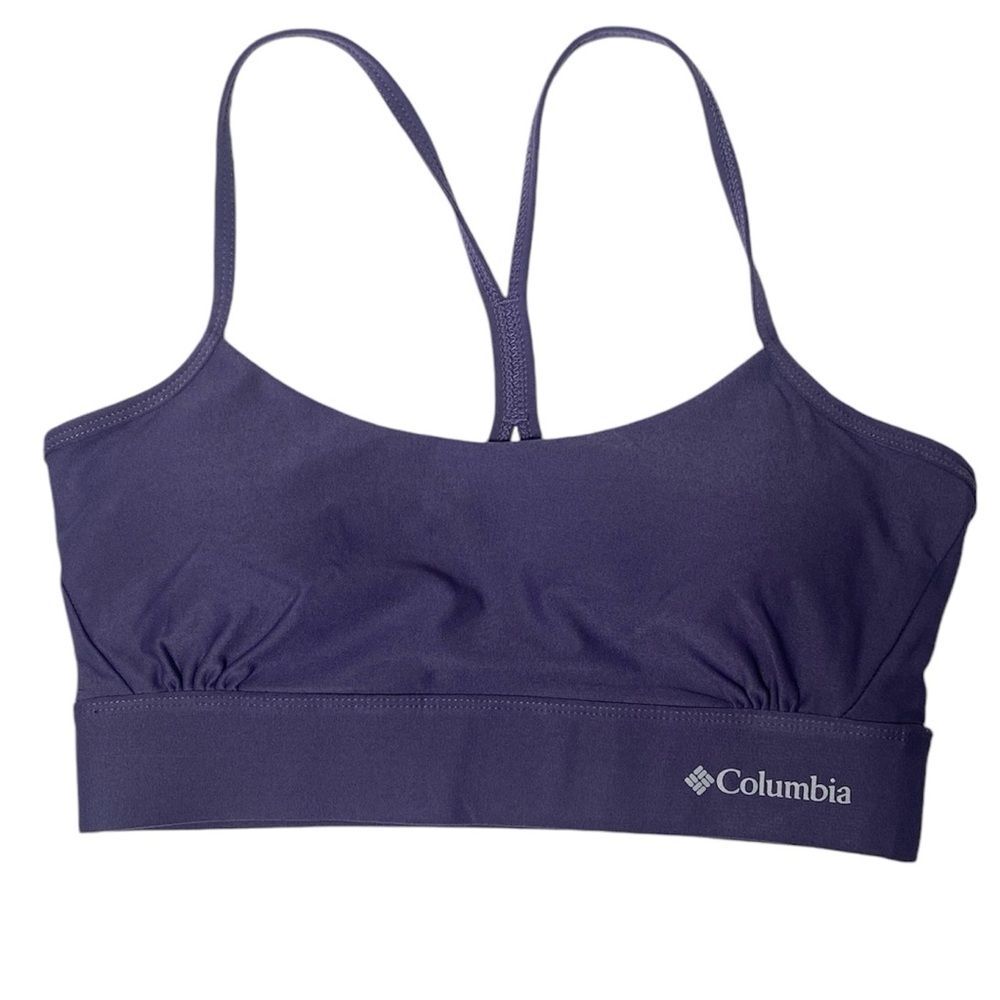 Columbia Low Impact Cross Back Sports Bra In Purple Women's Size Small